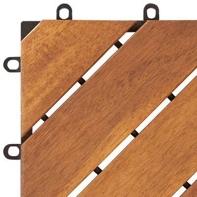 vidaXL Decking Tiles 10 pcs 30x30 cm Solid Acacia Wood