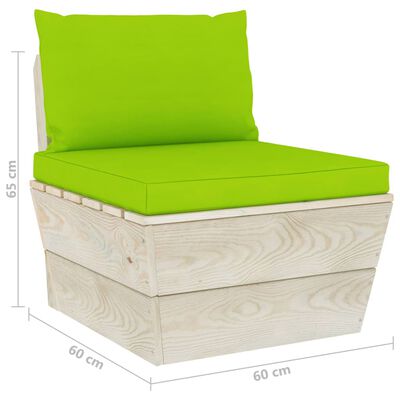 vidaXL 8 Piece Garden Pallet Lounge Set with Cushions Spruce Wood