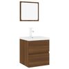 vidaXL Bathroom Furniture Set Brown Oak Engineered Wood