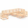 vidaXL 10 Piece Garden Lounge Set Solid Pinewood