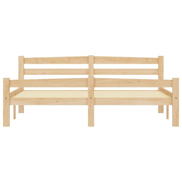 vidaXL Bed Frame without Mattress with 2 Drawers Solid Wood 160x200 cm