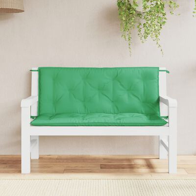 vidaXL Garden Bench Cushions 2 pcs Green 120x50x7cm Oxford Fabric