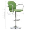 vidaXL Bar Stools with Armrest 2 pcs Green Faux Leather