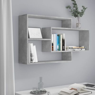 vidaXL Wall Shelf Concrete Grey 104x20x58.5 cm Engineered Wood