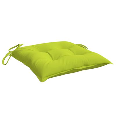 vidaXL Chair Cushions 4 pcs Bright Green 40x40x7 cm Oxford Fabric