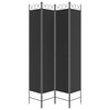 vidaXL 4-Panel Room Divider Black 160x220 cm Fabric
