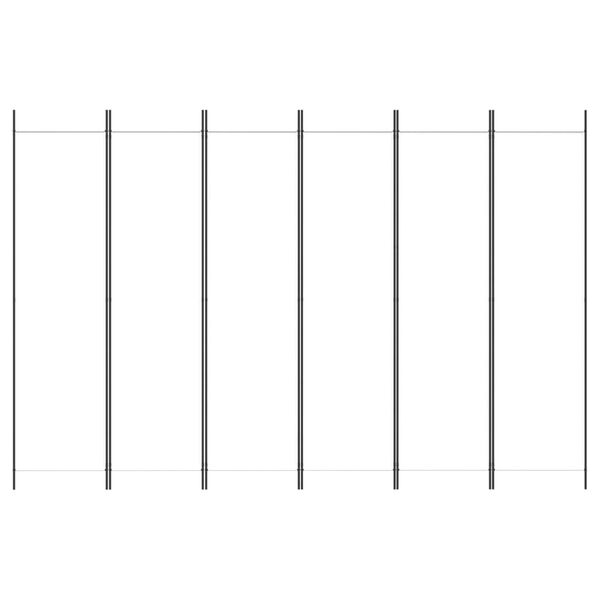 vidaXL 6-Panel Room Divider White 300x200 cm Fabric