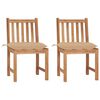 vidaXL Garden Chairs 2 pcs with Cushions Solid Teak Wood