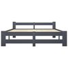 vidaXL Bed Frame without Mattress Dark Grey Solid Pine Wood 120x200 cm