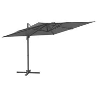 vidaXL Cantilever Umbrella with Aluminium Pole Anthracite 300x300 cm