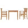 vidaXL 3 Piece Garden Dining Set Solid Wood Teak