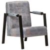 vidaXL Sofa Chair 60x80x87 cm Grey Real Goat Leather