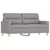 vidaXL 3 Piece Sofa Set with Throw Pillows&Cushions Light Grey Fabric