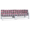 vidaXL Pallet Cushions 5 pcs Red Check Pattern Fabric