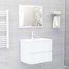 vidaXL Bathroom Furniture Set White Engineered Wood