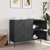 vidaXL Sideboard Black 100.5x39x79 cm Steel