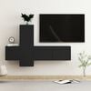 vidaXL 3 Piece TV Cabinet Set Black Engineered Wood