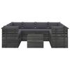 vidaXL 9 Piece Garden Pallet Lounge Set with Cushions Solid Pinewood