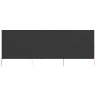 vidaXL 3-panel Wind Screen Fabric 400x160 cm Anthracite