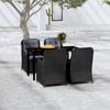 vidaXL 5 Piece Garden Dining Set Black