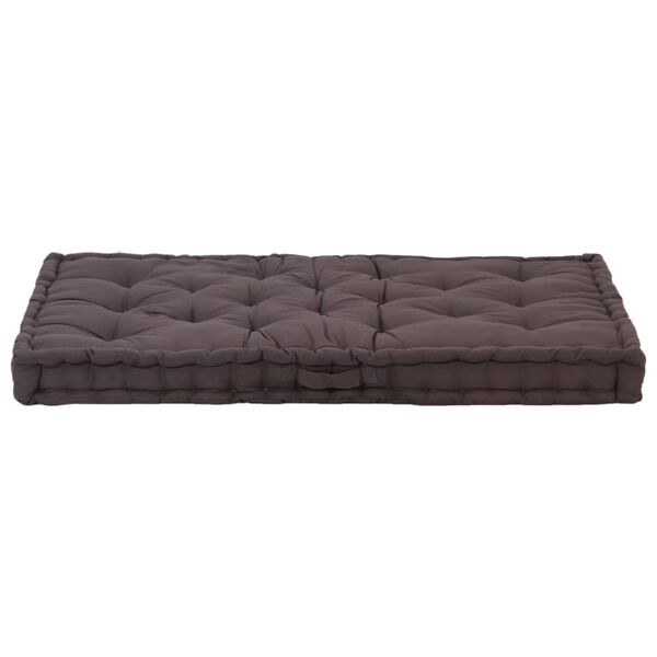 vidaXL Pallet Floor Cushion Cotton 120x80x10 cm Anthracite
