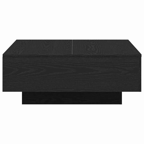 vidaXL Coffee Table Black Oak 80 x 80 x 31 cm