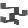vidaXL Wall shelves Wall-Mounted Grey 40 x 40 x 49.5 cm