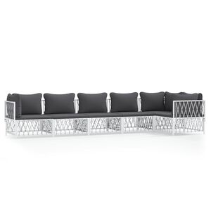 vidaXL Garden Lounge Set | White, Dark Grey
