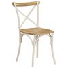 vidaXL Cross Chairs 6 pcs White Solid Mango Wood