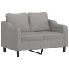 vidaXL 2-Seater Sofa with Pillows&Cushions Light Grey 120 cm Fabric