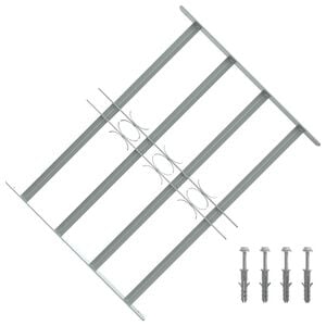 Adjustable Security Grille for Windows with 4 Crossbars 500-650 mm