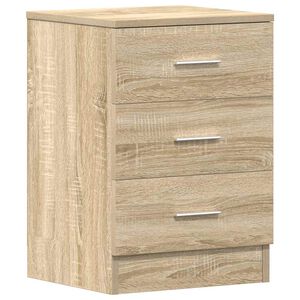 vidaXL Bedside Cabinet | Sonoma Oak | Engineered Wood | Smooth Sliding