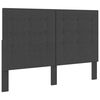 vidaXL Tufted Headboard Dark Grey Fabric 140x200 cm