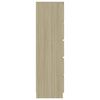 vidaXL Drawer Sideboard Sonoma Oak 60x35x121 cm Engineered Wood