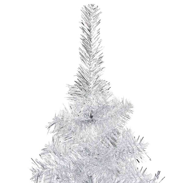 vidaXL Artificial Pre-lit Christmas Tree with Ball Set Silver 120 cm PET
