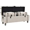 vidaXL Storage Bench Set 3 pcs 112x37x45 cm Solid Wood and Steel