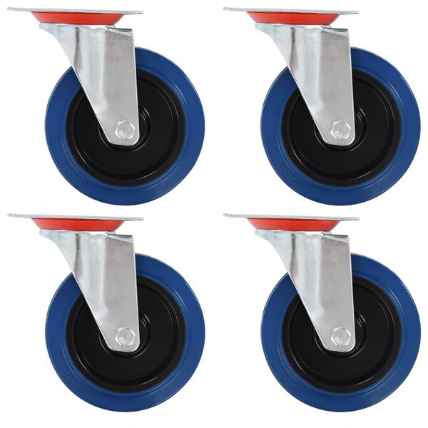 vidaXL Swivel Casters 4 pcs 125 mm