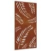 vidaXL Garden Wall Decoration 105x55 cm Corten Steel Leaf Design