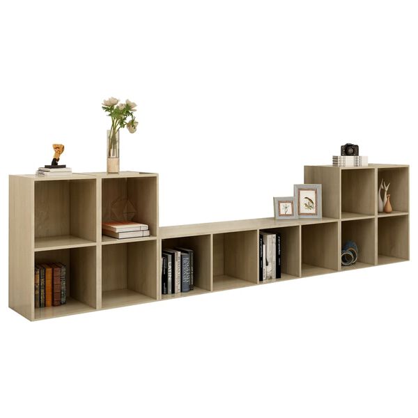 vidaXL 5 Piece TV Cabinet Set Sonoma Oak Engineered Wood