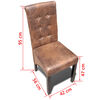 vidaXL Dining Chairs 2 pcs Brown Faux Leather