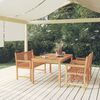 vidaXL 4 Piece Garden Dining Set Solid Wood Teak