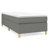 vidaXL Box Spring Bed Frame Dark Grey 90x200 cm Fabric