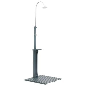 vidaXL Garden Shower | Anthracite | Solid fir wood | Large | Rotatable