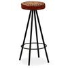 vidaXL Bar Stools 2 pcs Real Leather