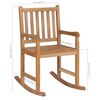 vidaXL Rocking Chair with Beige Cushion Solid Teak Wood