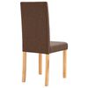 vidaXL Dining Chairs 2 pcs Brown Fabric