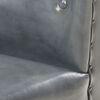 vidaXL Tub Chair Grey Real Leather