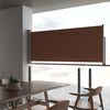 vidaXL Patio Retractable Side Awning 100x300 cm Brown