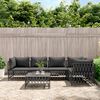 vidaXL 6 Piece Garden Lounge Set with Cushions Anthracite Steel