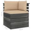 vidaXL 7 Piece Garden Pallet Lounge Set with Cushions Solid Pinewood
